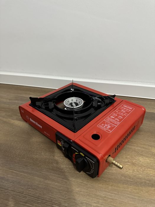 Къмпинг Газов Котлон - с Изход към Голяма Газова Бутилка и 4 Бутилки