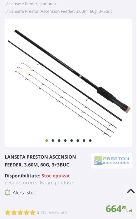 Vand lanseta preston ascension 3,6 m