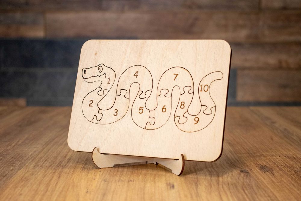 Образователни дървени пъзели с числа (различни видове)