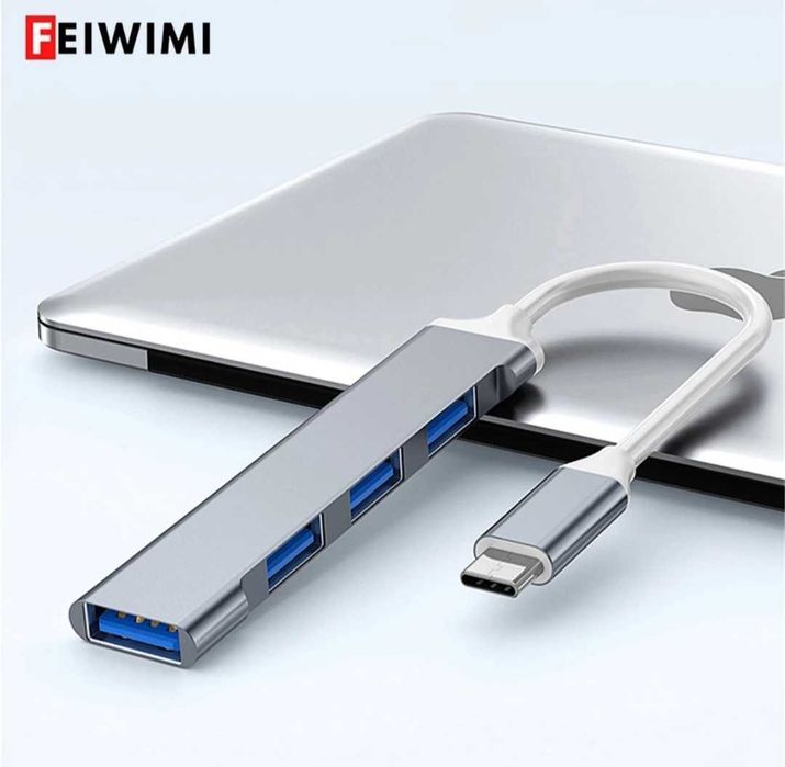 OTG Type C на HUB 3.0 4 порта, для MacBook. Алматы.