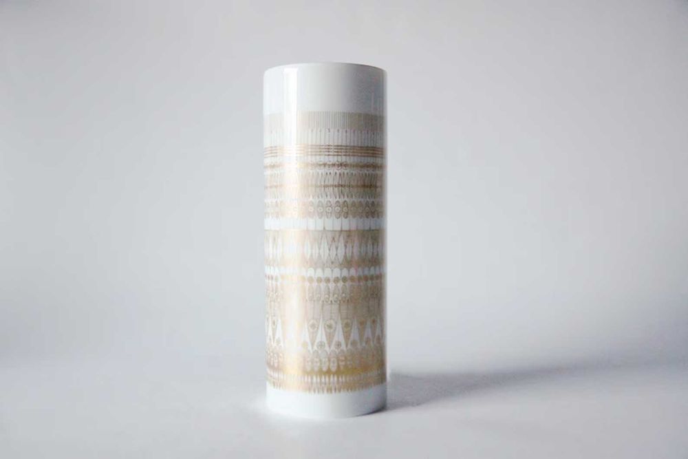 Vaza designer Theo Baumann pentru Rosenthal Studio Line 1960 aurita