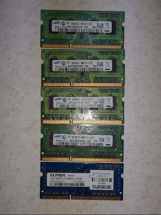 Продам модули оперативной памяти SO-DIMM DDR2-DDR3 1Gb, DDR3 2Gb