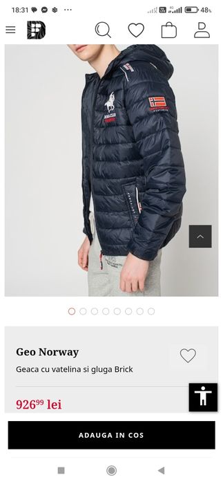 Geaca Geo Norway , Originală, Nouă