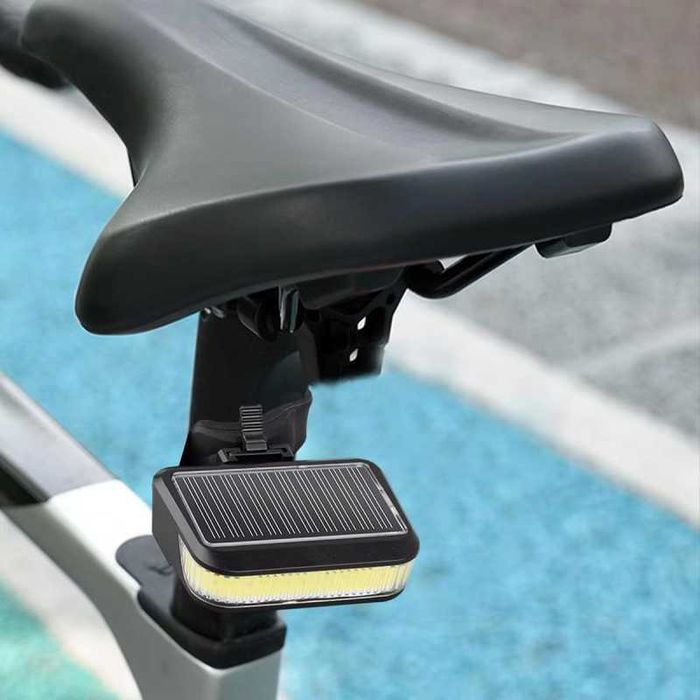 Комбинирана светлина за велосипед 2 в 1, Фар, Стоп, Соларно зареждане