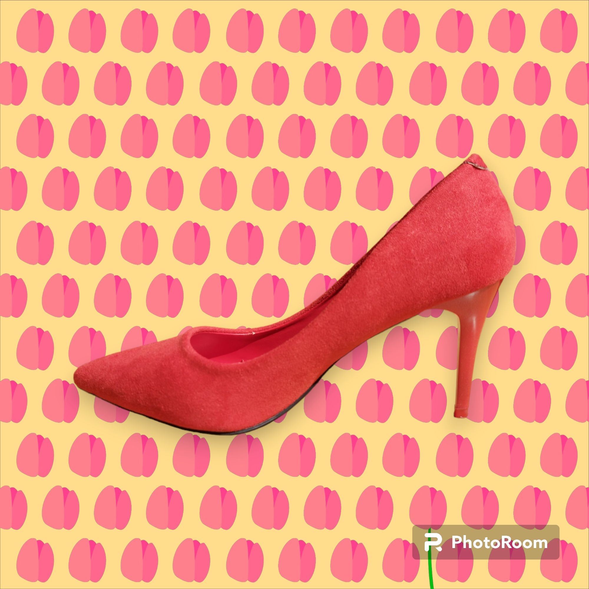Pantofi eleganti cu toc cui pe roșu  (39)