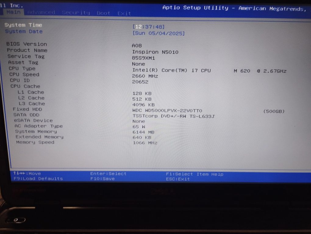 Dell M5010 - core i7 processor