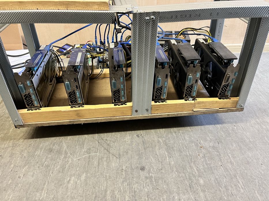 Rig de minat sau server Ai rx 570 8gb