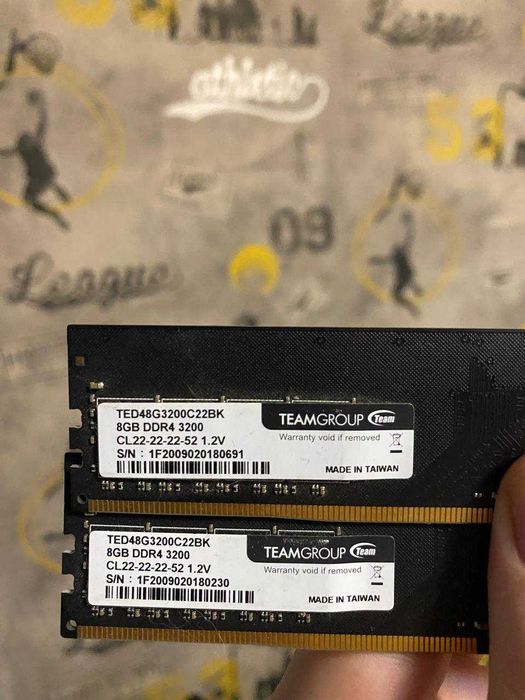 Оперативная память ddr4 Teamgroup 16gb  3200mghz