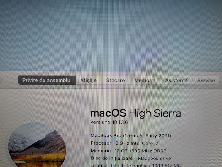 Macbook pro 15 inch, early 2011, i7, 12 GB RAM, SSD 128 Gb, HDD 500 Gb
