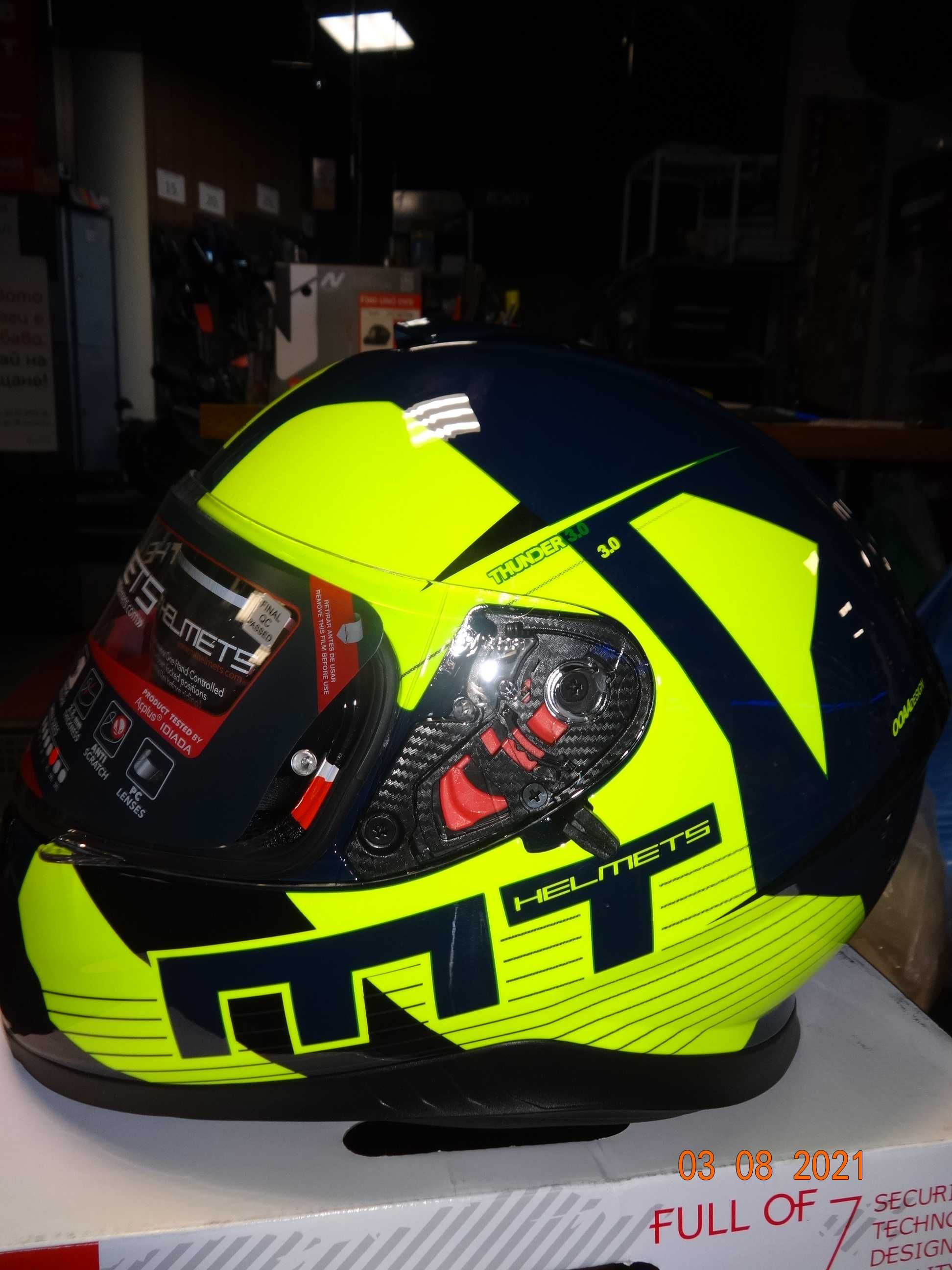 Каска MT Thunder 3 SV Ray пистов мото мотор тъмни очила ПРОМО!