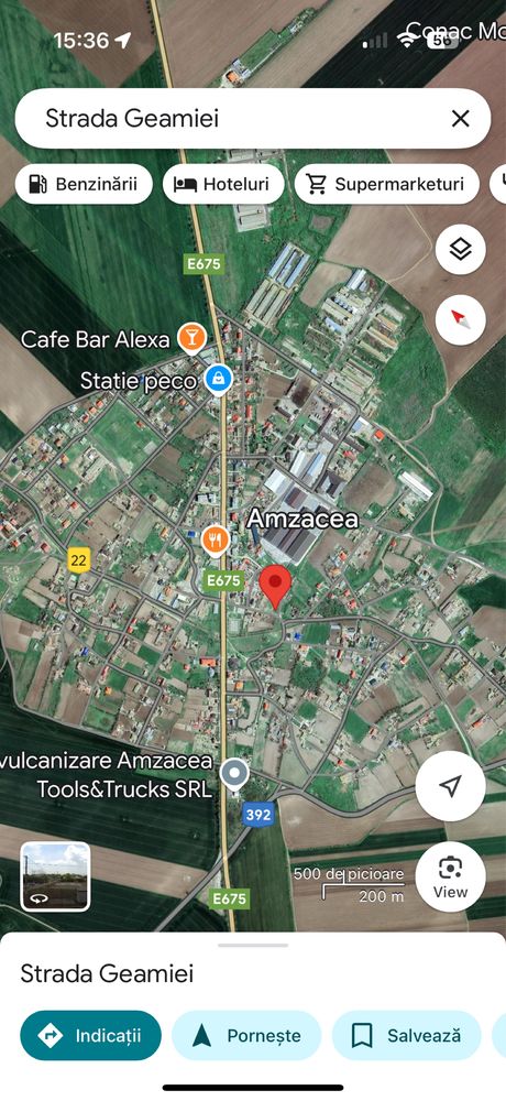 Teren cu proiect de casa Amzacea schimb cu auto