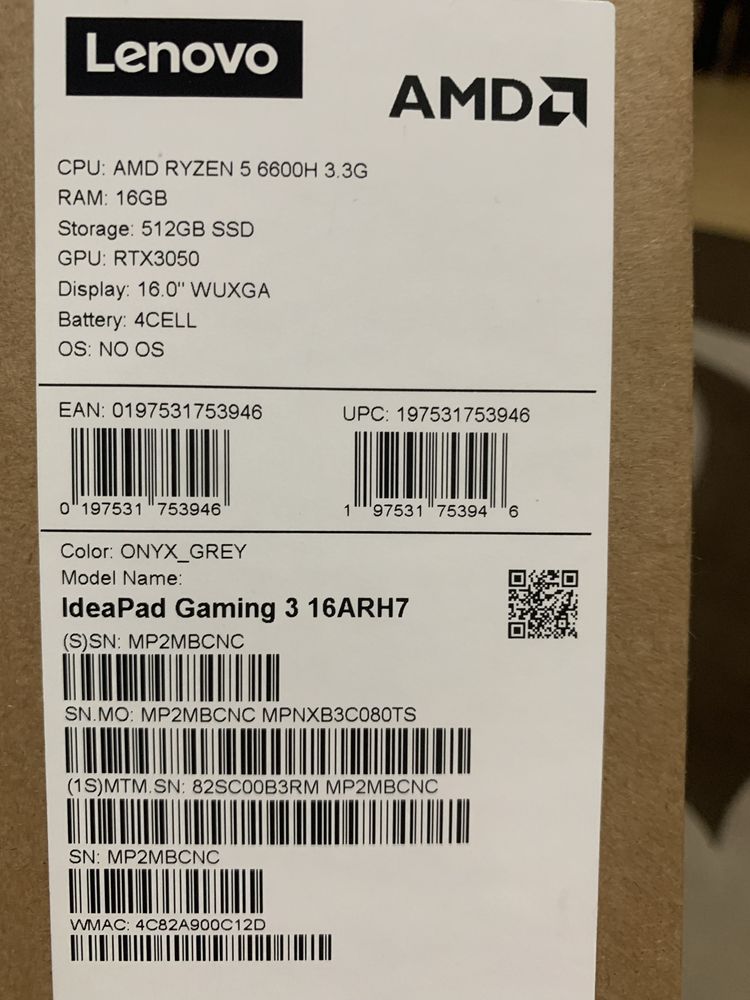 Laptop gaming Lenovo
