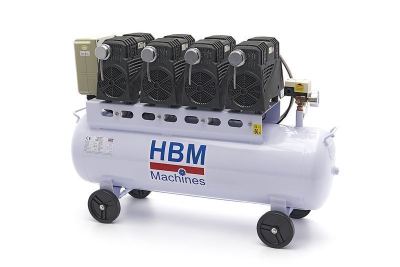 Безшумен компресор hbm без шум, без масло 120 л