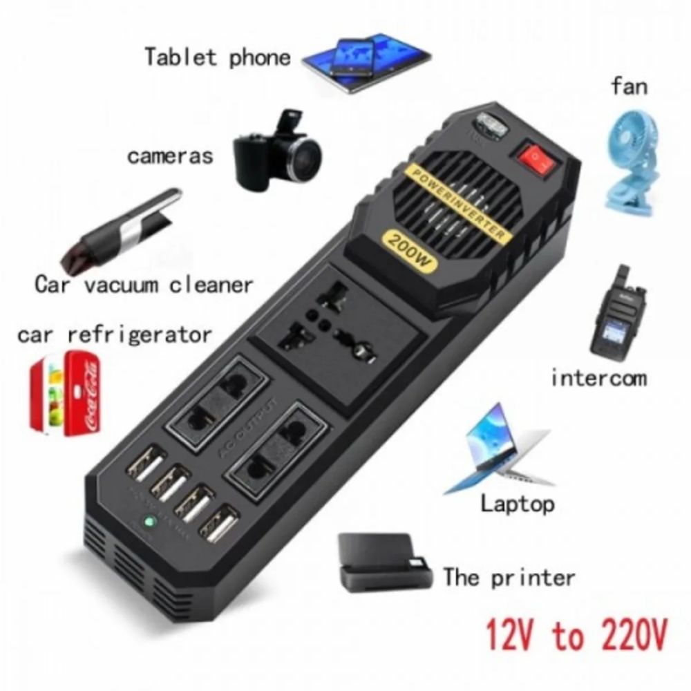 Сетевой фильтр для авто Green Stark Plus Power Inverter 200W
