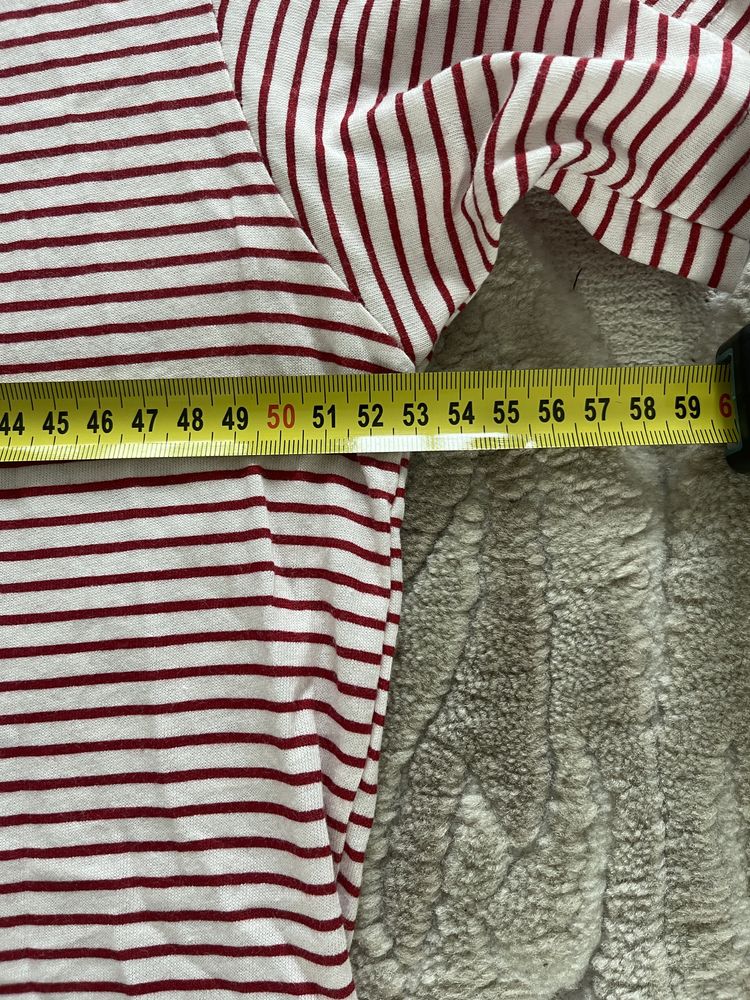 Tricou Polo alb/roșu NOU, mărimea L