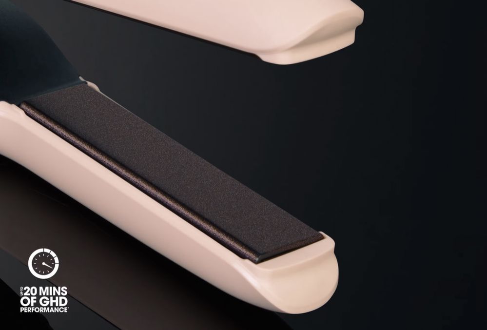 GHD unplugged cordless hair styler in pink peach