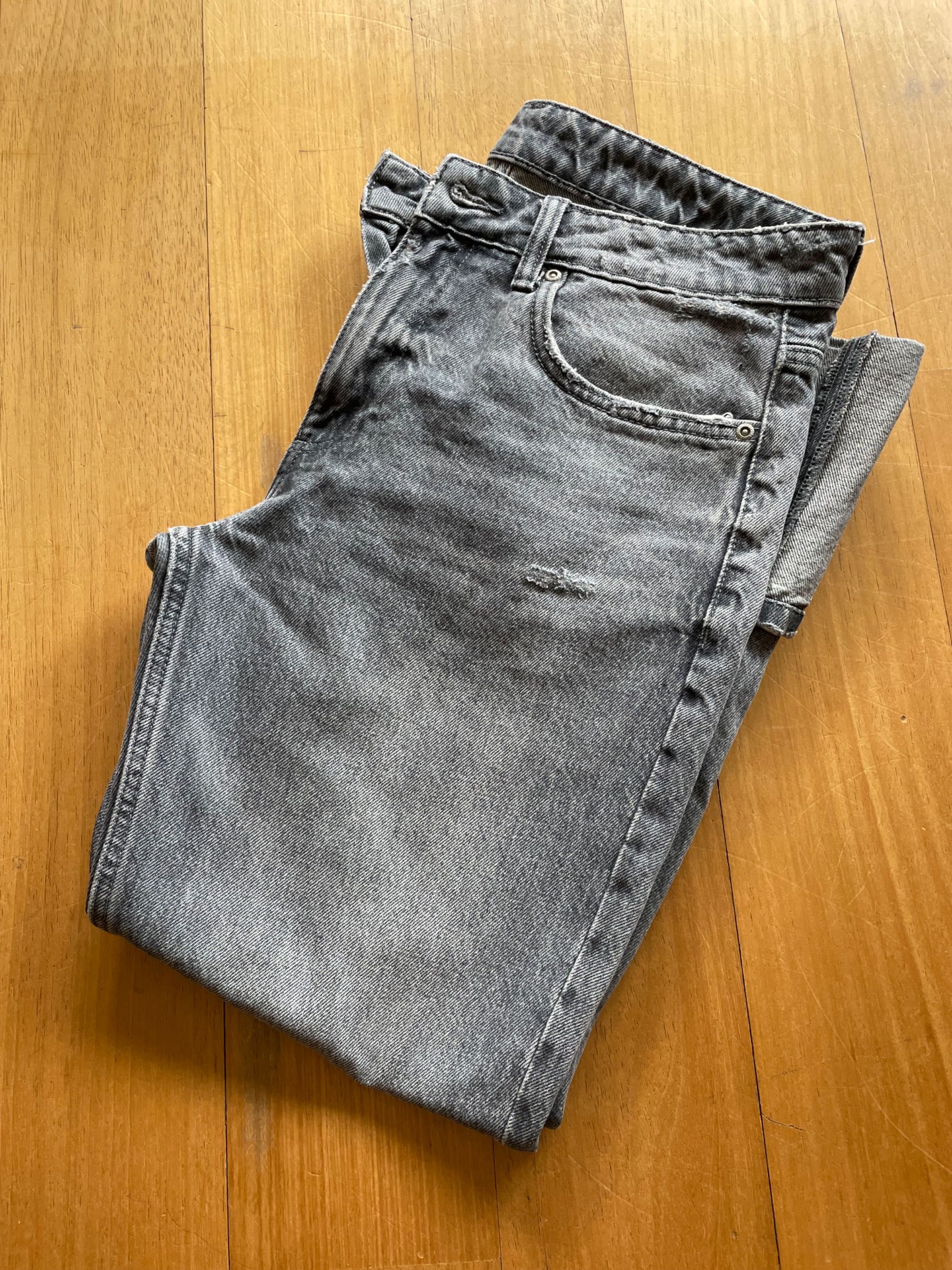 Дънки ZARA, цвят сиво, номер 40