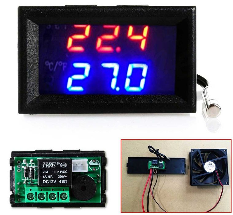 Termostat digital, regulator temperatura -50/+110 12V Nou ambalat!