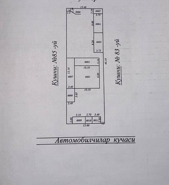 Chirchiq suv boyida hovli sotiladi