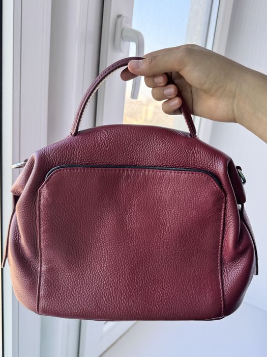 Темно красная(бордовая) сумка (қызыл сөмке)