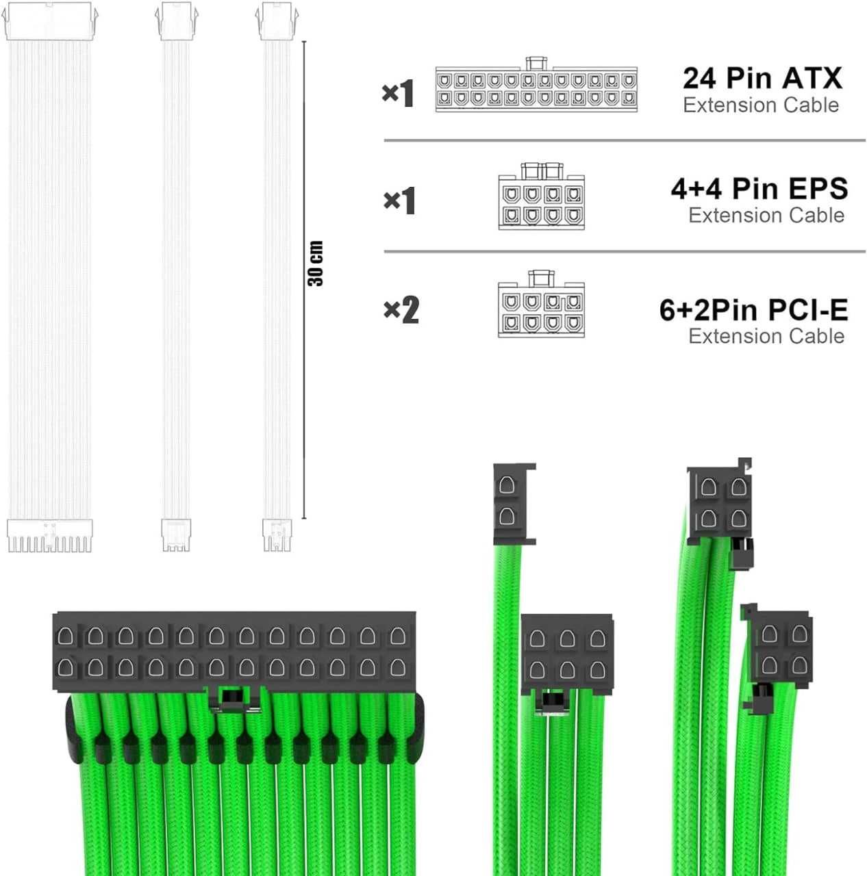 Комплект удлинителя кабеля блока питания (CableMod)