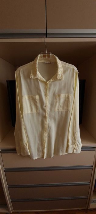 camasa clasica din bumbac, Colin's,marime XL,culoare galben pastel