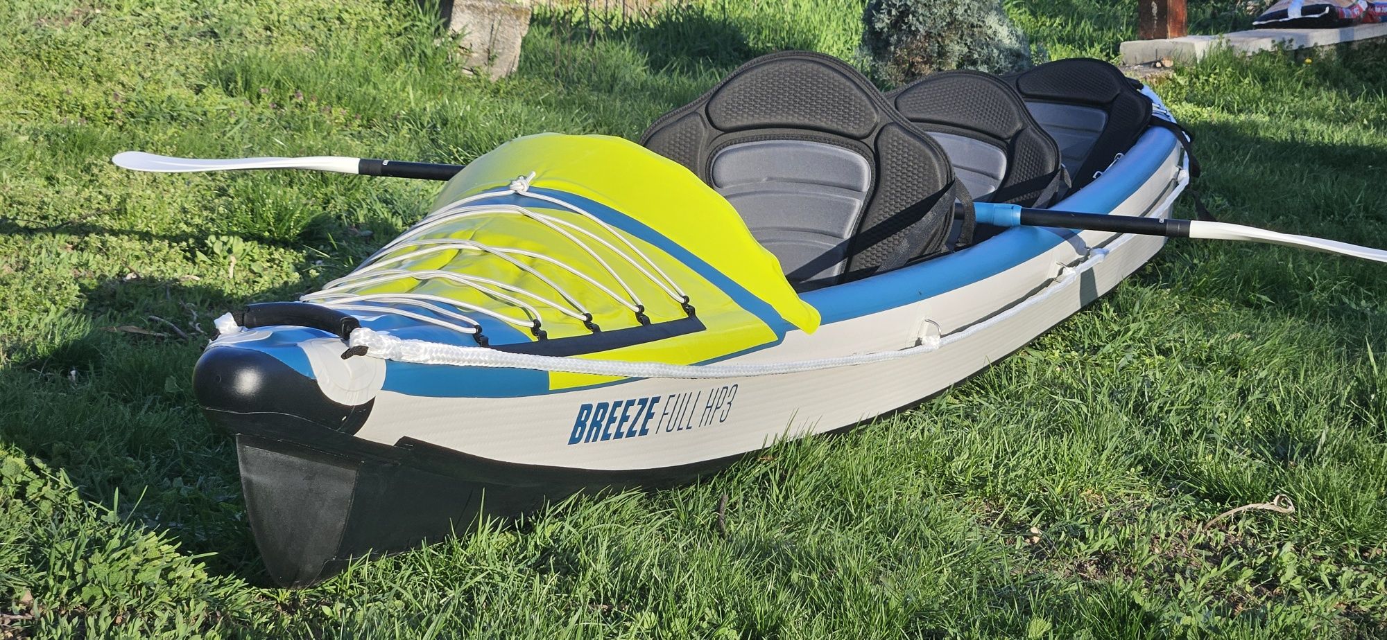 надуваем твърд 3-местен каяк TAHE Breeze Full HP3