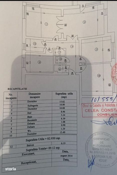 Apartament 4 camere, 89.12 mp, zona 1 Mai