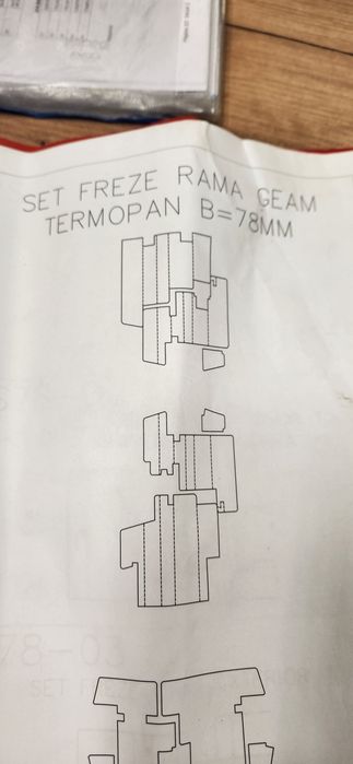 Set NOU de freze pentru geam termopan