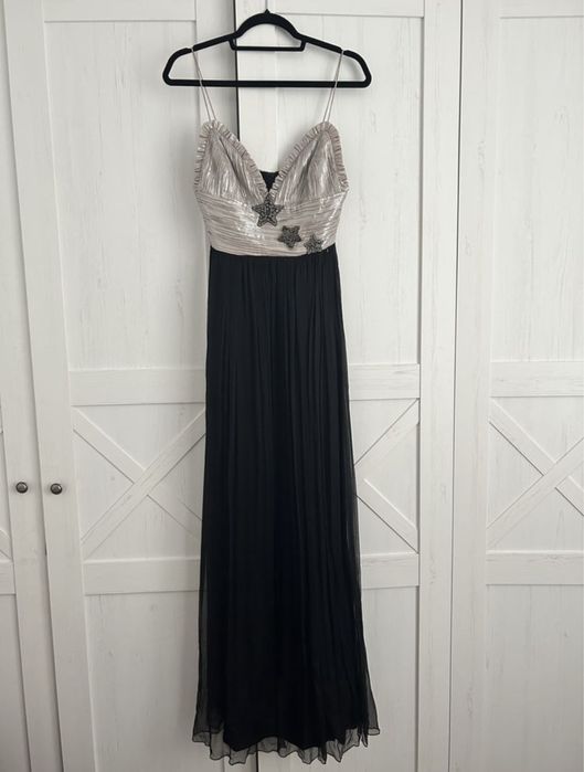 Rochie nissa din matase  cu stelute aplicate