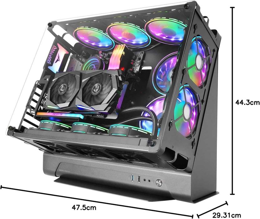Mars Gaming MCB ATX XL PC Gaming Case Black Modulara Open Benchmark