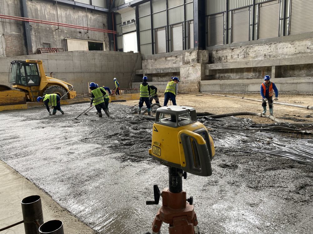Beton Elicopterizat finisat mecanic cu quart
