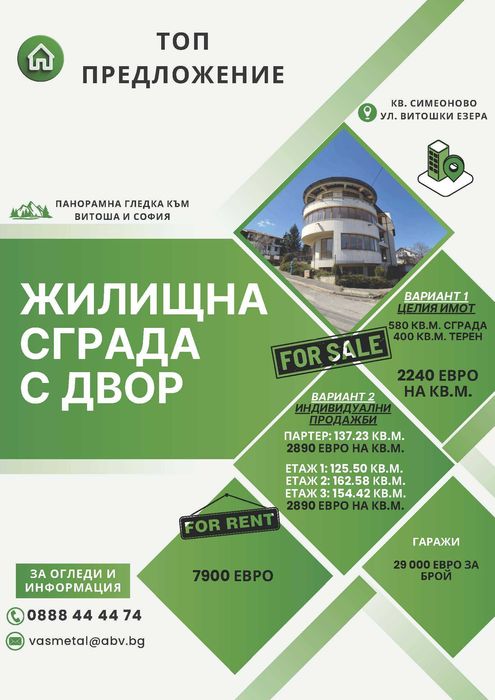 Продава се жилищна сграда, кв. Симеоново