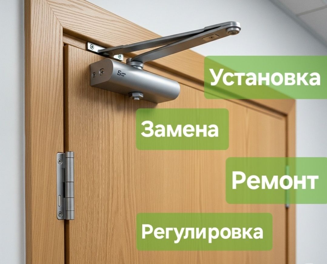 Установка доводчиков двери. Ремонт замена и регулировка. Плотник.
