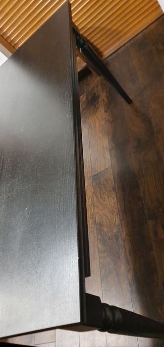Masă extensibilă Ikea Ingatorp, negru, în stare foarte bun, 155/215/87