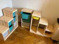 Ikea trofast ansamblu lemn + cutii