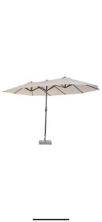 Umbrela de exterior Outsunny, Protectie UV, 460x270x240cm, Bej