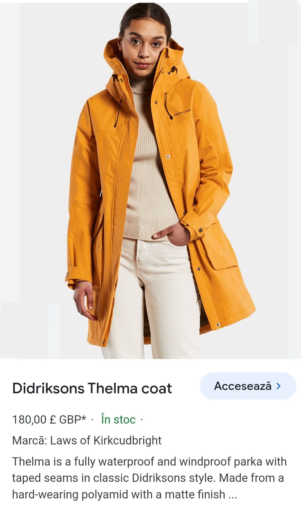 Geaca nouă DIDRIKSONS Thelma Parka 6 100% Waterproof StormSystem nr 44