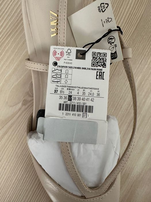 Pantofi Zara piele masura 37