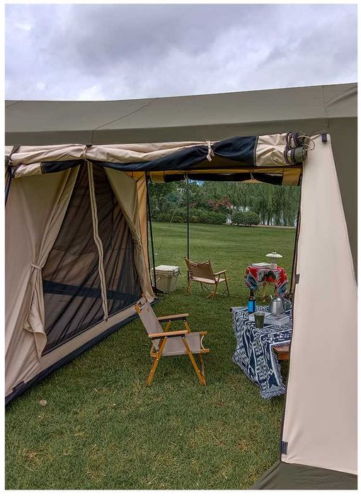 Cort glamping Eko CT16 Tunnel, suprafata 16mp, doua camere