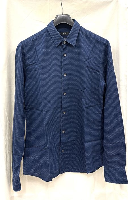 Мужская рубашка Boss - L 48-50 - slim fit