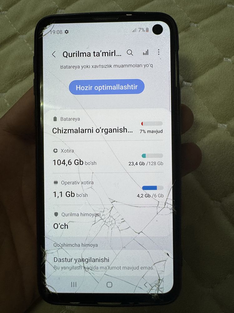 S10e 128GB ishlashi zor