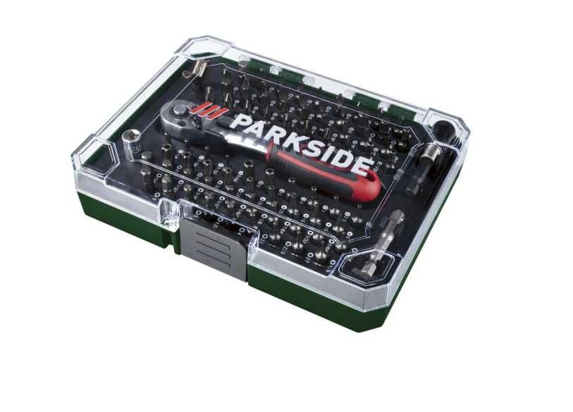 Parkside комплект битове с тресчотка -81 части