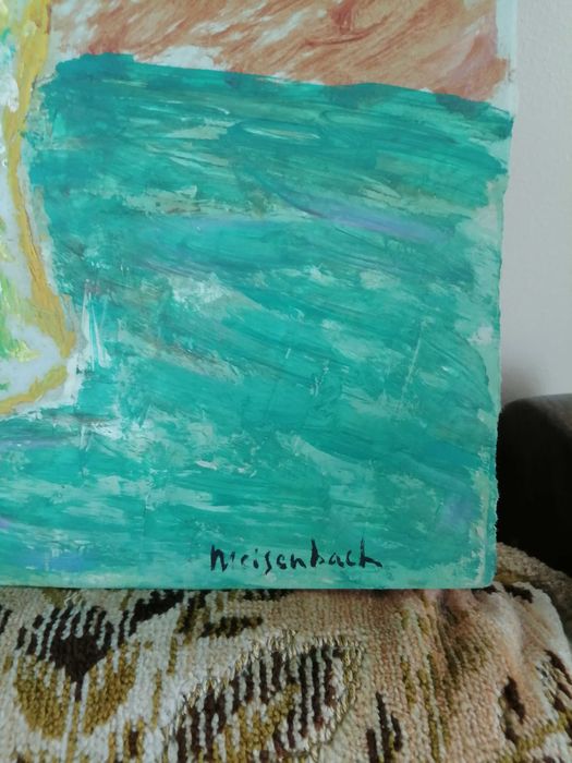 Acuarela originala Karl Meisenbach (1898 - 1976) - Vaza cu narcise