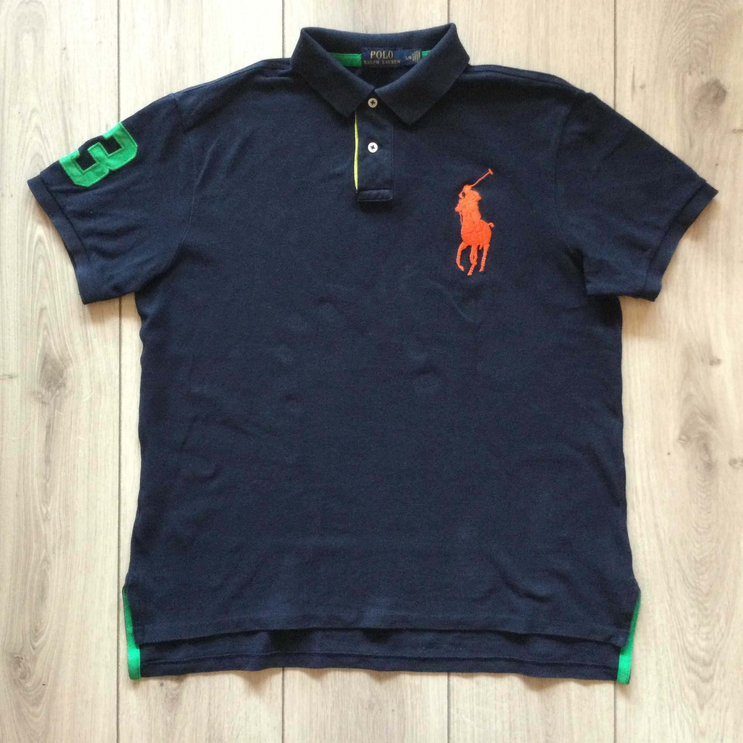 оригинална тениска с яка POLO RALPH LAUREN Big Pony размер L от САЩ