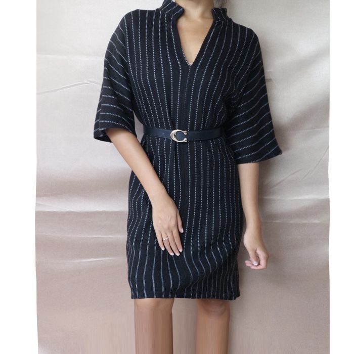 Rochie Zara calduroasa alb negru cu maneci clopot