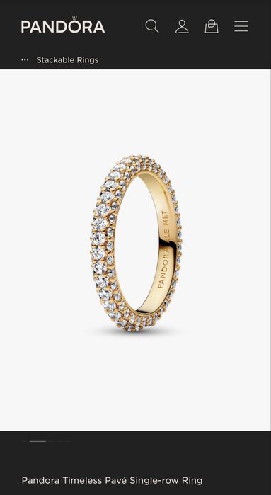Кольцо Pandora оригинал timeless Pave с коробкой и с подарочным пакет