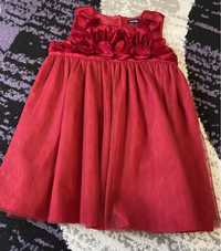 BabyGap официална червена рокля 12-18м