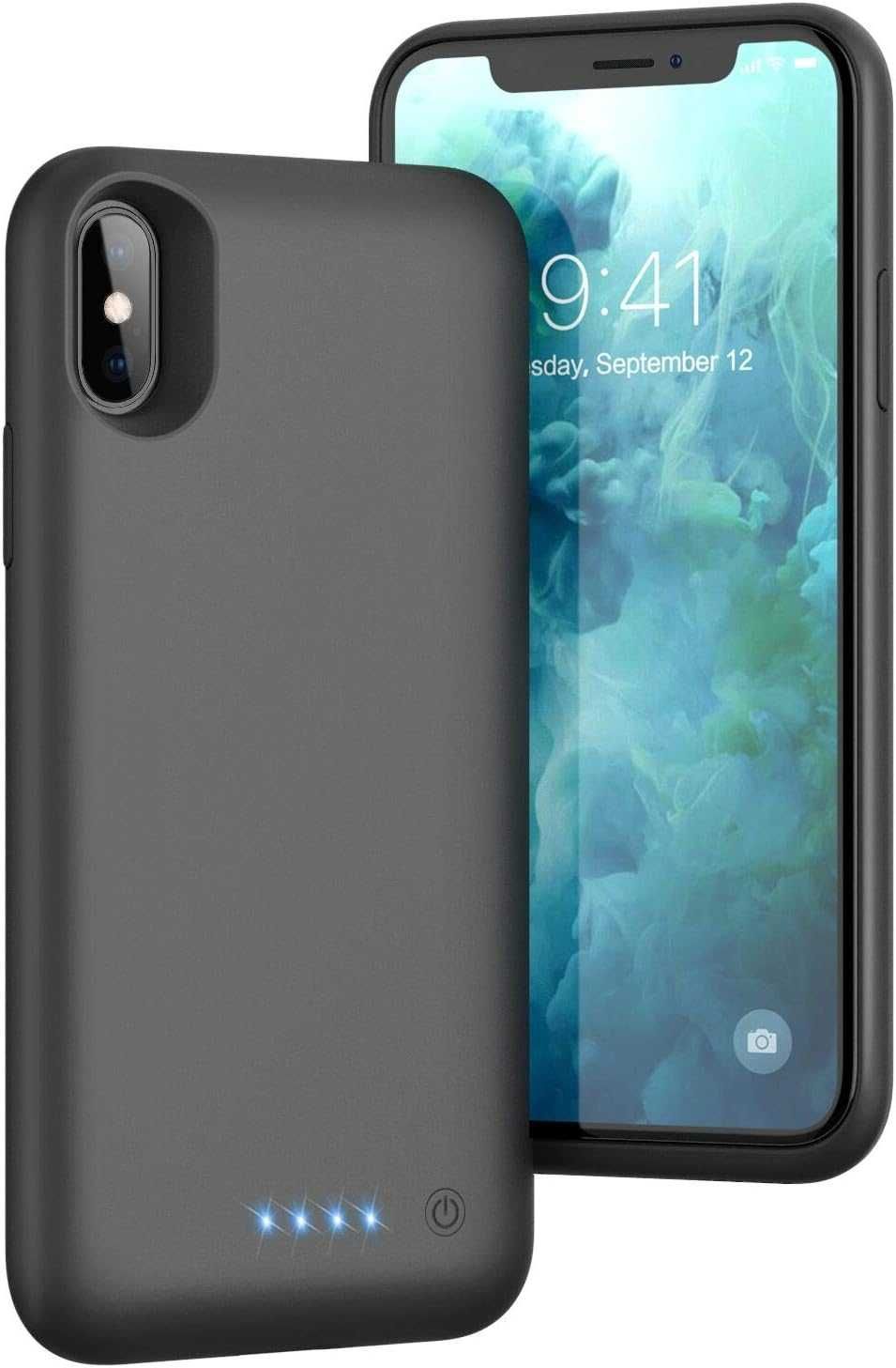 Husa cu Baterie Compatibila cu iPhone X ,4000 mAh, negru