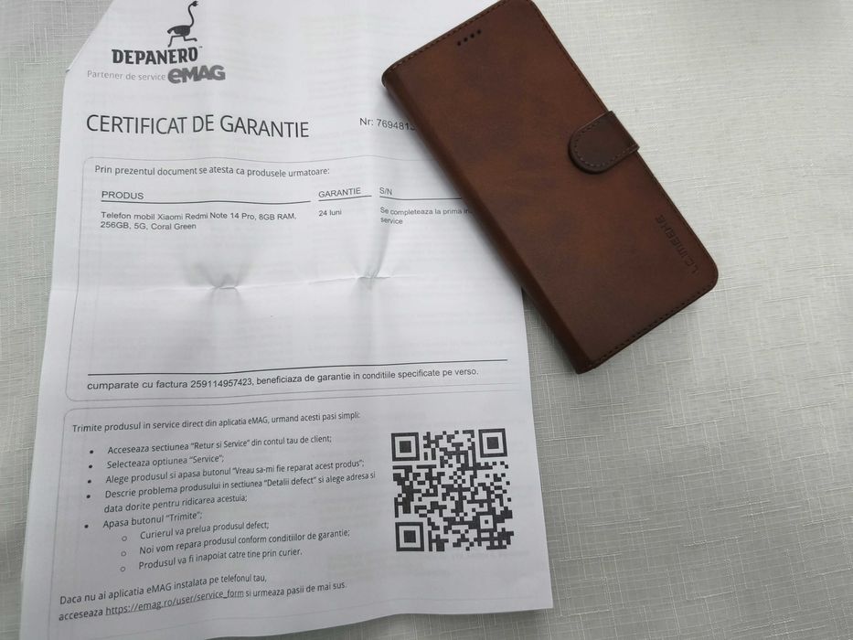 Telefon mobil Xiaomi Redmi Note 14 Pro, 8GB RAM, 256GB, 5G în garanție